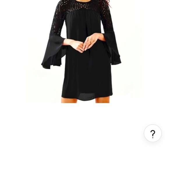 Lilly Pulitzer XL 16 Amenna Dress in Onyx Lace Little Black Dress - Picture 2 of 4